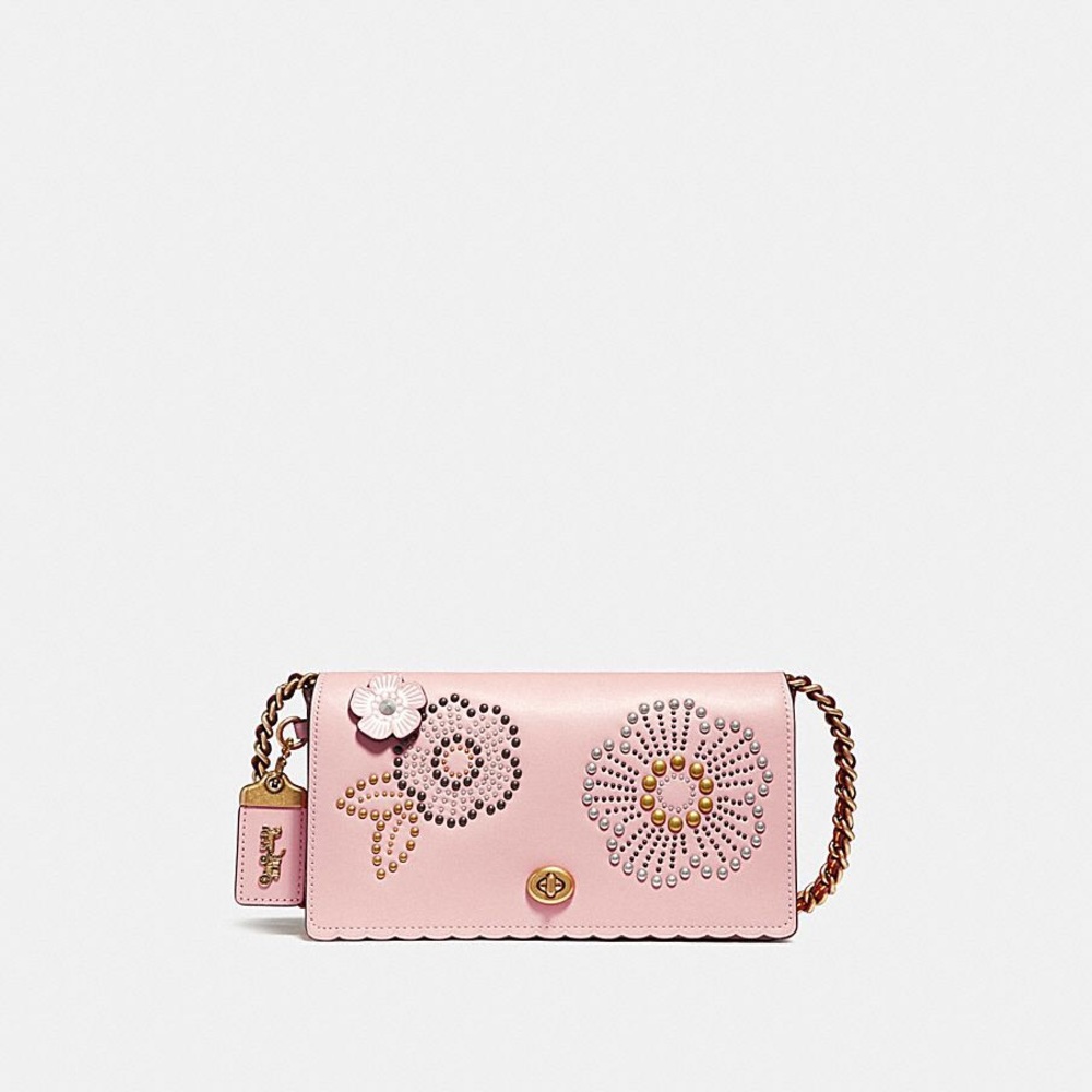 Coach dinky rivet tea rose purse
